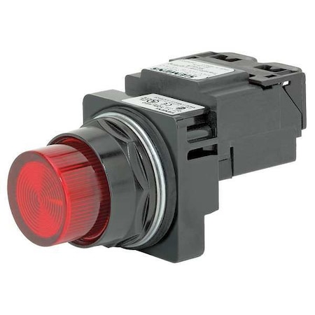 Pilot Light, Full Voltage, Red, 120VAC/DC MPN:52BL4E2