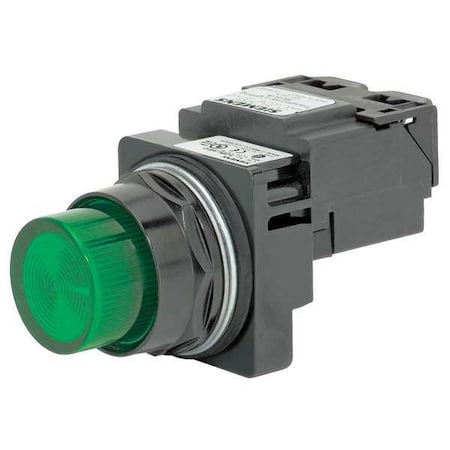 Pilot Light, Green, 30mm, LED MPN:52BL4J3XB