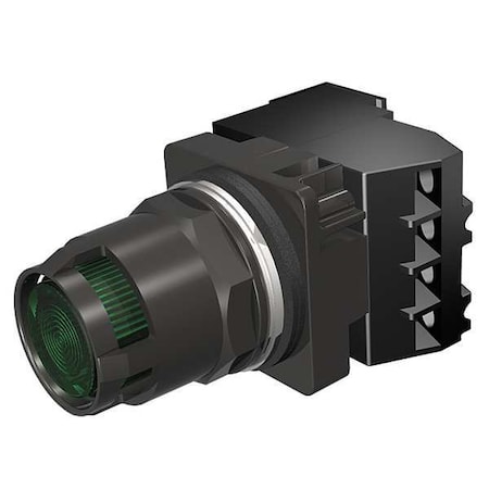 Illuminated Push Button, 30 mm, 1NO, Green MPN:52BT6G3KBV