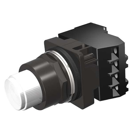Illuminated Push Button, 30 mm, 1NO/1NC, White MPN:52BT6GBA