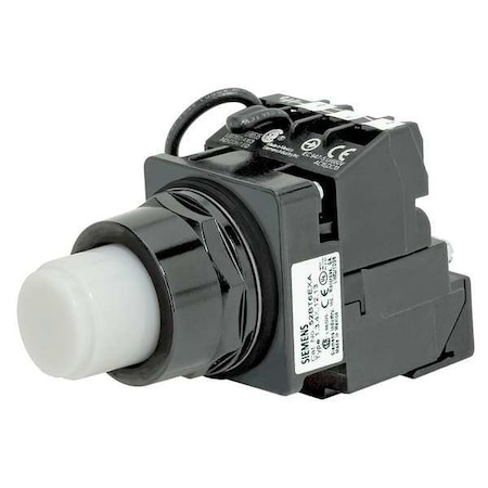 Illuminated Push Button, 30 mm, 1NO/1NC, White MPN:52BT6JBA