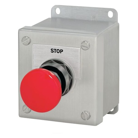 Push Buttn Cntrl Station, Stop, Mshrm Head MPN:52C104S