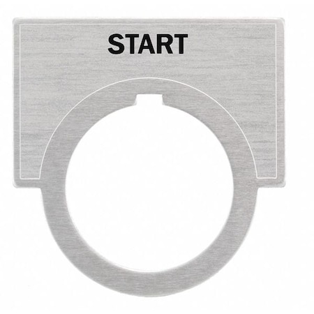 LegendPlate, Start, Gray/Yellow, Half-Round MPN:52NL03