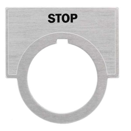 LegendPlate, Stop, Black/Gray, Half-Round MPN:52NL04