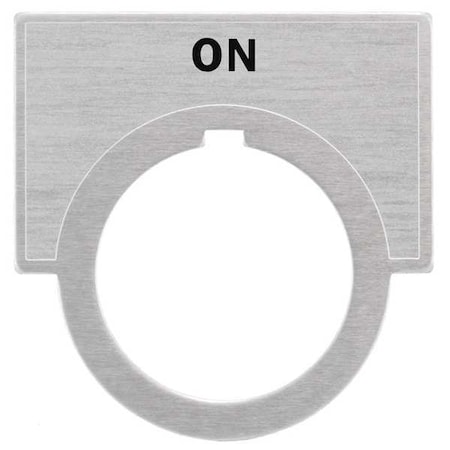 LegndPlate, On, Gray/Aluminum, HalfRound MPN:52NL11