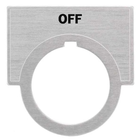 LegndPlate, Off, Gray/Aluminum, HalfRound MPN:52NL12