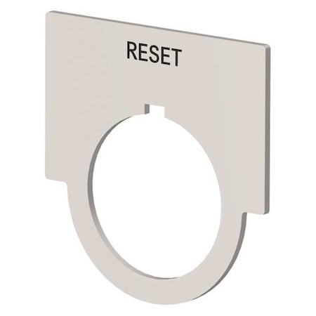 LegndPlate, Reset, Gray/Aluminum, HalfRound MPN:52NL14