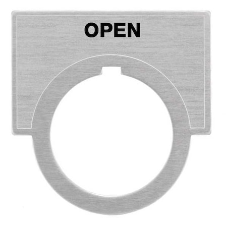 LegndPlate, Open, Blk/Aluminum, HalfRound MPN:52NL17