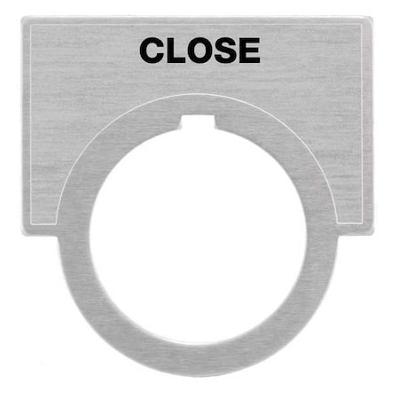 LegndPlate, Close, Blk/Aluminum, HalfRound MPN:52NL18