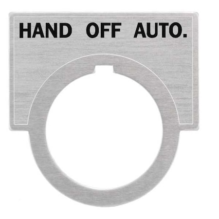 Legend Plate, Half Round, Hand-Off-Auto MPN:52NL37
