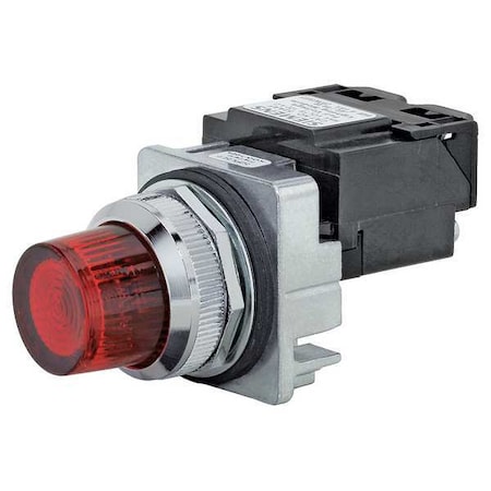 Pilot Light, Full Voltage, Red, 120VAC/DC MPN:52PL5E2