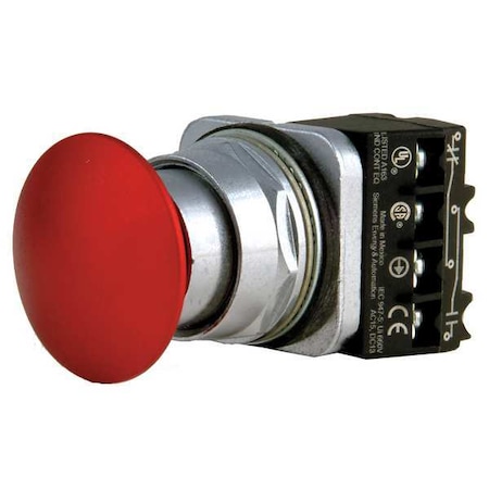 Push Button Operator, 30 mm, 1NO/1NC, Red MPN:52PP2A2A