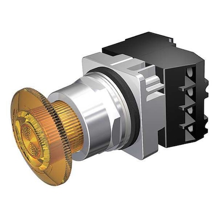 Push Button Operator, 30 mm, 1NO/1NC, Amber MPN:52PR8HTAB