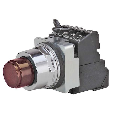 Illuminated Push Button, 30 mm, 1NO/1NC, Red MPN:52PT6D2A