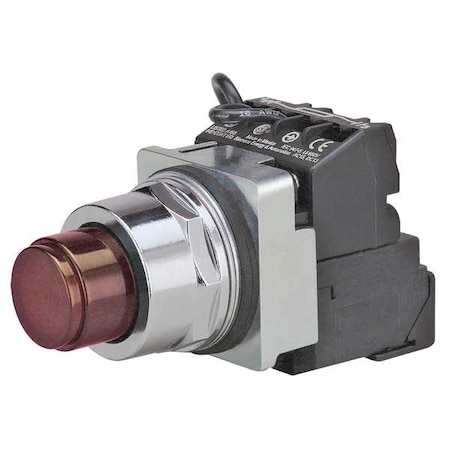 Illuminated Push Button, 30 mm, 1NO/1NC, Red MPN:52PT6G2AB