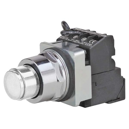 Illuminated Push Button, 30 mm, 1NO/1NC, White MPN:52PT6GBA