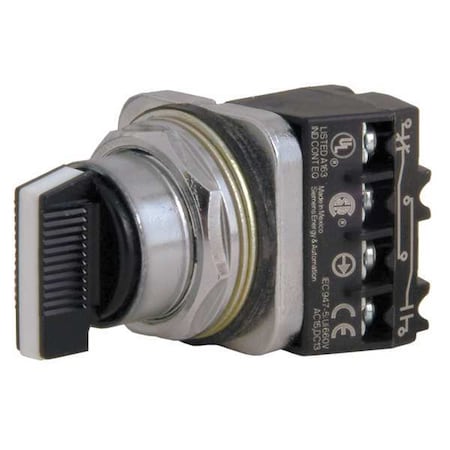 SelectorSwtch, Non-Illum, 3Pos, 30mm, Chrome MPN:52SA2CDBA2