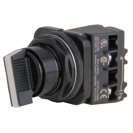 SelectorSwitch, Non-Illum, 3Pos, 30mm, Black MPN:52SW2CABA1