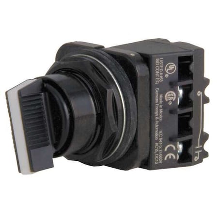 SelectorSwitch, Non-Illum, 2Pos, 30mm, Black MPN:52SX2AABA1