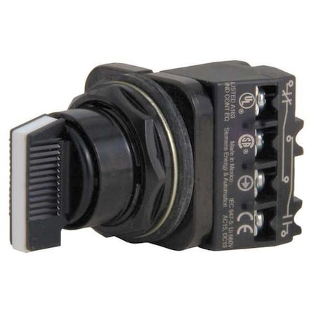 SelectorSwitch, Non-Illum, 3Pos, 30mm, Black MPN:52SX2CABA1
