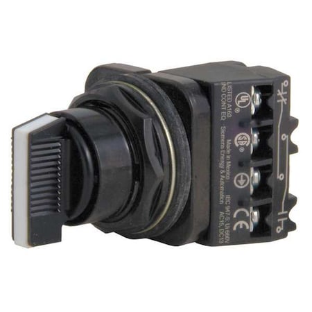 SelectorSwitch, Non-Illum, 3Pos, 30mm, Black MPN:52SX2CABA2