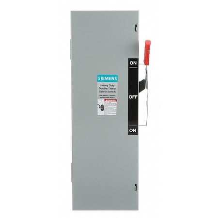 Fusible, Safety Switch, Heavy Duty, 600 V, 3PDT MPN:DTF361