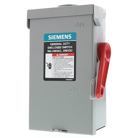 Fusible, Safety Switch, General Duty, 240 V, 2PST, NEMA 3R MPN:GF221NRA