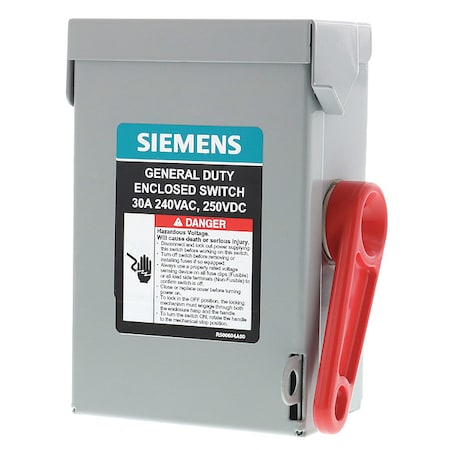 Non-Fusible, Safety Switch, General Duty, 240 V, 2PST, NEMA 1 MPN:GNF221A
