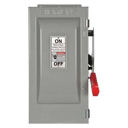 Fusible, Safety Switch, Heavy Duty, 240 V, 2PST MPN:HF221J