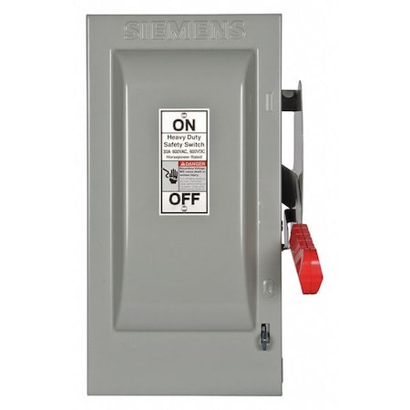 Fusible, Safety Switch, Heavy Duty, 600 V, 2PST MPN:HF261