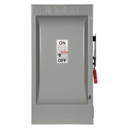 Fusible, Safety Switch, Heavy Duty, 240 V, 3PST MPN:HF324N