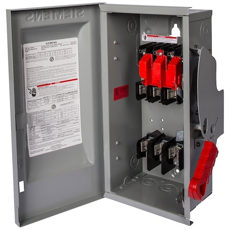 Fusible, Safety Switch, Heavy Duty Duty, 600 V, 3PST, NEMA 1 MPN:HF361
