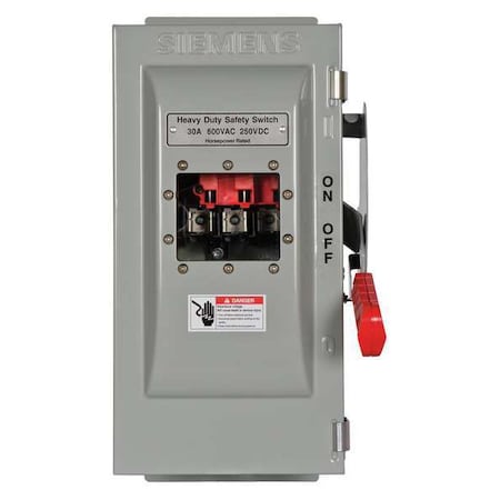 Fusible, Safety Switch, Heavy Duty, 600 V, 3PST MPN:HF361JW