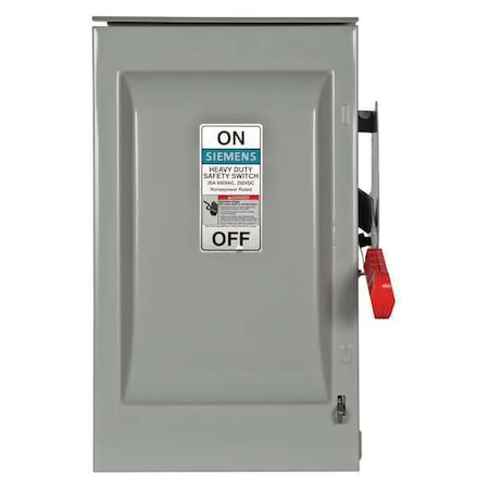 Fusible, Safety Switch, Heavy Duty, 600 V, 3PST MPN:HF361RL