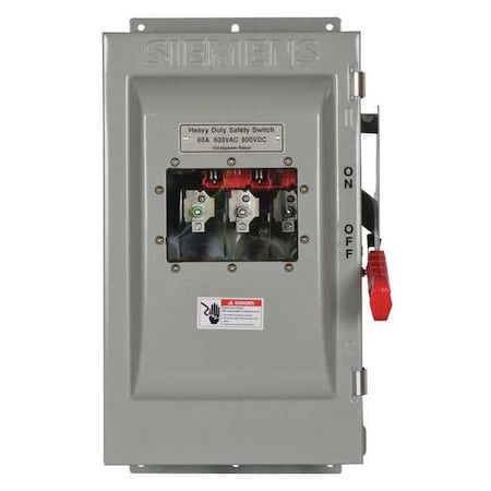 Fusible, Safety Switch, Heavy Duty, 600 V, 3PST MPN:HF362JCHW