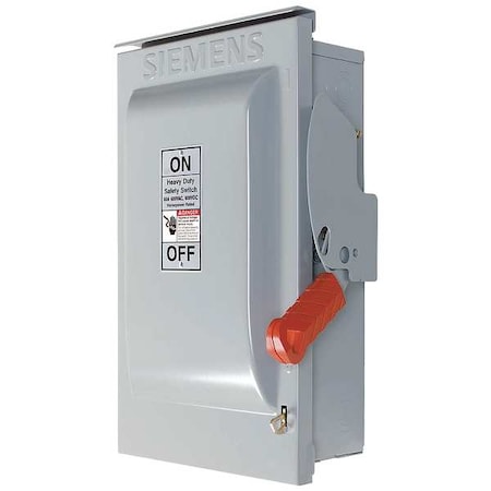 Fusible, Safety Switch, Heavy Duty, 600 V, 3PST, NEMA 3R MPN:HF362NR