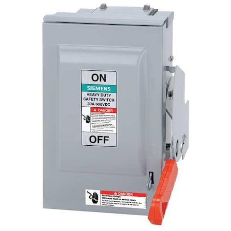 Fusible, Safety Disconnect Switch, Heavy Duty, 600 V, 3PST, NEMA 3R MPN:HF363RPVPG