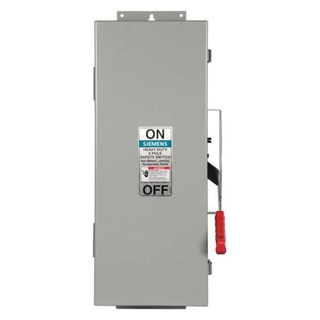 Nonfusible, Safety Switch, Heavy Duty, 600 V, 6PST MPN:HNF661J