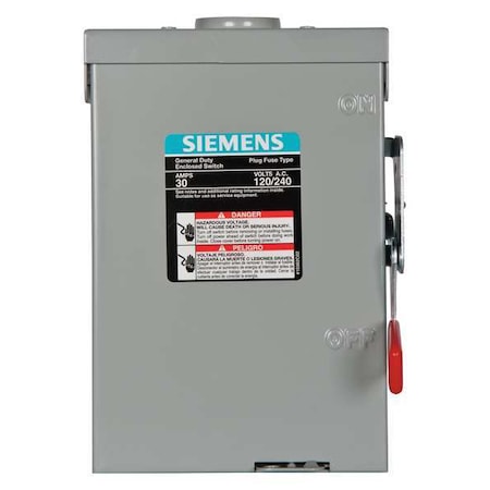 Fusible, Safety Switch, General Duty, 240 V, 2PST MPN:LF211NR