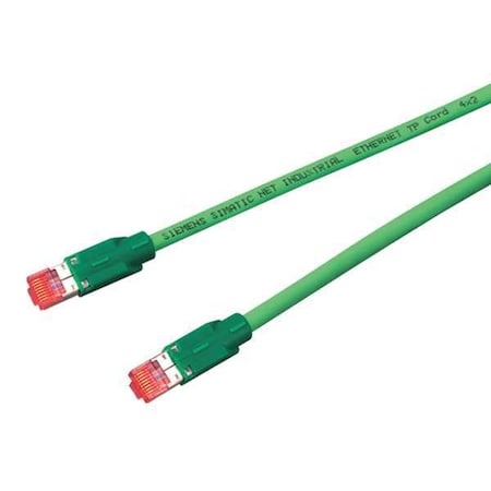 Ethernet Cable, Cat 6A, Green, 6.6 ft. MPN:6XV1 870-3QH20