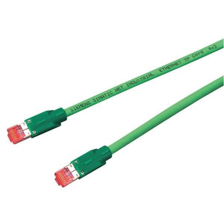 Ethernet Cable, Cat 6A, Green, 19.7 ft. MPN:6XV1 870-3QH60