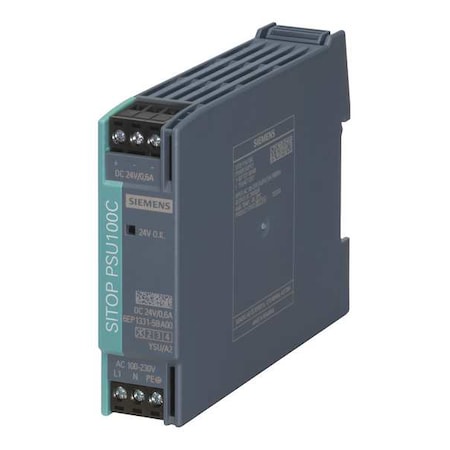 DC Power Supply, 110/300V DC; 85/264V AC, 24V DC, 14 W, 0.6 A, DIN Rail MPN:6EP1331-5BA00