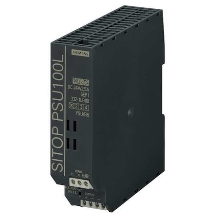 DC Power Supply, 120/230V AC, 24V DC, 60 W, 2.5 A, DIN Rail MPN:6EP13321LB00