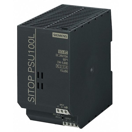 DC Power Supply, 132/264V AC; 93/187V AC, 24V DC, 240 W, 10 A, DIN Rail MPN:6EP13341LB00