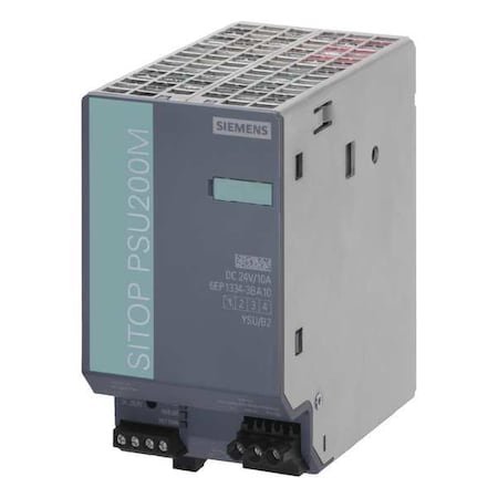 DC Power Supply, 176/550V AC; 85/264V AC, 24V DC, 240 W, 10 A, DIN Rail MPN:6EP13343BA10