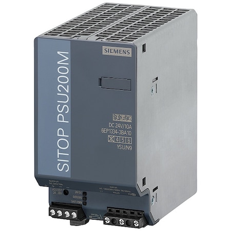 Stabilized Power Supply, 120/230V AC; 230/500V AC, 24V DC, 240 W, 10 A, DIN Rail MPN:6EP13343BA108AB0