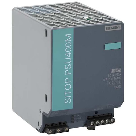 DC to DC Converter, 600V DC to 24V DC, 480VA, 0 Hz, DIN Rail MPN:6EP15363AA00