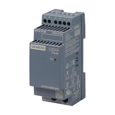 Stabilized Power Supply, 100/240V AC, 5V DC, 15 W, 3 A, DIN Rail MPN:6EP33106SB000AY0