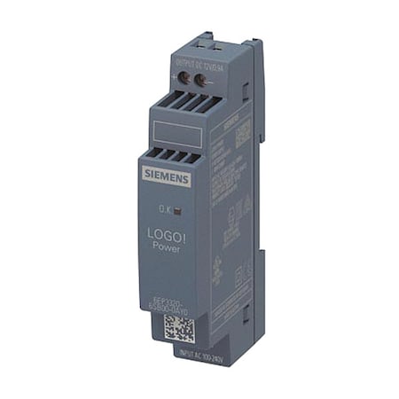 Stabilized Power Supply, 100/240V AC, 12V DC, 10.8 W, 0.9 A, DIN Rail MPN:6EP33206SB000AY0