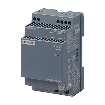 Stabilized Power Supply, 100/240V AC, 24V DC, 60 W, 2.5 A, DIN Rail MPN:6EP33326SB000AY0